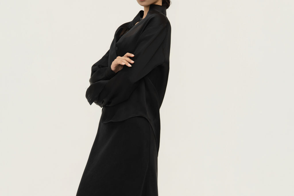 Silk Organza Satin Shirt