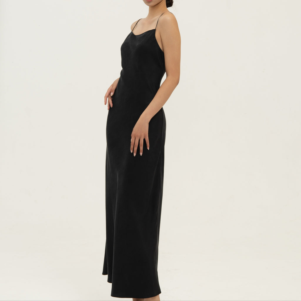 Gambiered Silk Slip Dress