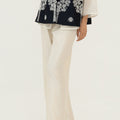 Silk Wool Wide-Leg Pants