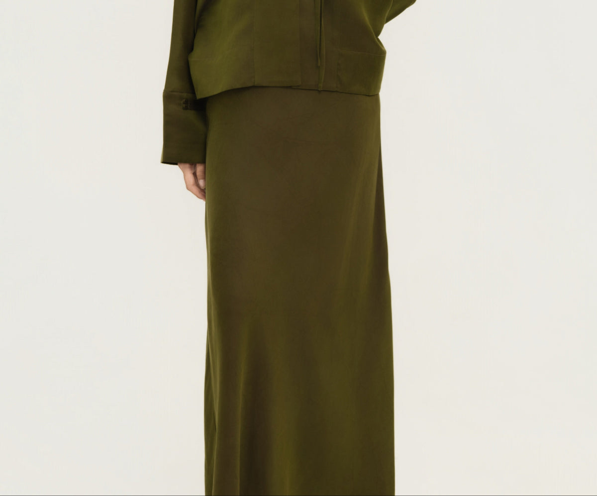 Gambiered Silk Slip Dress