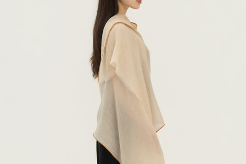 Contrast Edge Cashmere Shawl