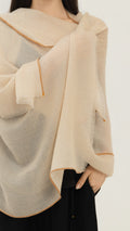 Contrast Edge Cashmere Shawl