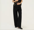 Silk Wool Wide-Leg Pants